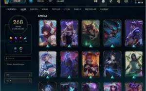 Conta League of Legends+Pontos de Prestigio+5 Skins Ultimate