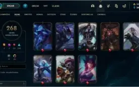 Conta League of Legends+Pontos de Prestigio+5 Skins Ultimate