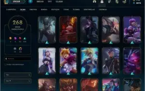 Conta League of Legends+Pontos de Prestigio+5 Skins Ultimate