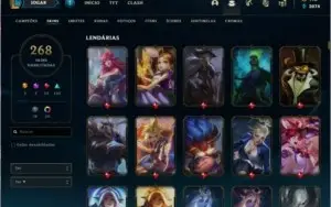 Conta League of Legends+Pontos de Prestigio+5 Skins Ultimate
