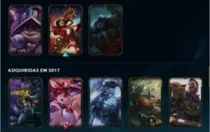 Conta lvl 206, 55 skins ativas