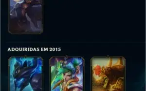 Conta lvl 206, 55 skins ativas