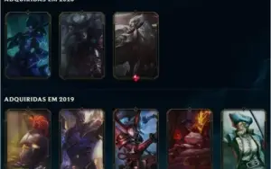 Conta lvl 206, 55 skins ativas