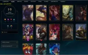 conta lol prata 1 15 skins 40 champions honra 3 handlevel