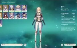 Conta Genshin Impact Jean 5* Keqing 5* Razor Fischl
