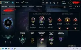 CONTA LEAGUE OF LEGENDS LVL 373 COM 84 SKINS