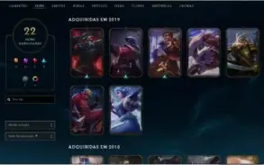 Conta LeagueOfLegends Platina 4