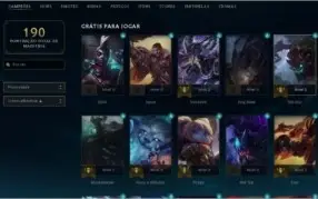 Conta LeagueOfLegends Platina 4