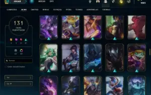 Conta Unranked com 115 Champs e 131 Skins ( MAIN MID )