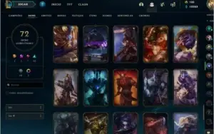 vendo conta 72skin 1 ultimate 1 mítica 7 épicas 14 lendárias