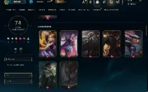 Unranked com 125 Champs e 74 Skins ( ADC / JG / TOP )