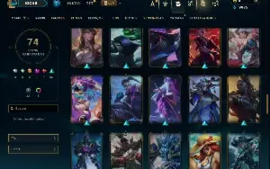 Unranked com 125 Champs e 74 Skins ( ADC / JG / TOP )