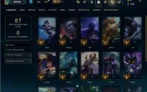 Unranked com 20 Champs e 5 Skins