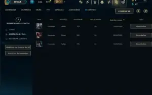 Unranked com 20 Champs e 5 Skins
