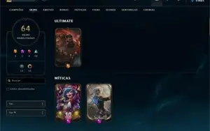 Conta LoL: Gold IV/ Kayn Prestigio/ 64 Skins