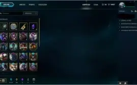 Conta de lol Ouro V (flex) 382 skins e todos campeoes