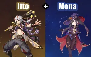 Conta Genshin Impact AR 5 com Itto e Mona