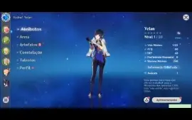 Conta AR 44 com Yoimiya+bis, Yae Miko e Yelan