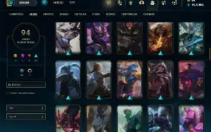 Bronze 4 com 135 Champs e 91 Skins + 4500 RP