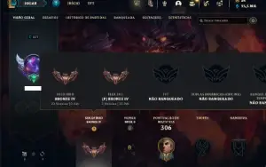 Bronze 4 com 135 Champs e 91 Skins + 4500 RP