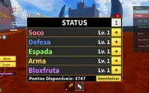Conta Blox Fruits Nível 1000+