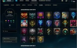 Lol - C.o.n.t.i + 118 Champs, 66 Skins/sem Elo