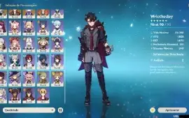 Conta Genshin Ar 56 15* Personagens 5 Estrelas E 8* Amas T5