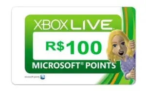 Microsoft Gift Card R$ 100 - Xbox Live Brasil