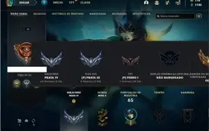 Conta prata 4 com 44 Champs e 7 Skins + 2 Fragmentos de skin