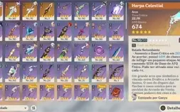 CONTA|AR57|9 Personagens 5*|Ganyu+Shogun+Venti+Miko+Eula|ETC