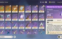 Conta genshin Hutao C1+ Mona C1+ Jean+ armas 5*