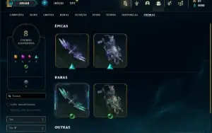 Unranked com 40 Champs e 14 Skins + 12 Fragmentos