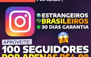 [MAIS VENDIDO] 100 Seguidores Instagram por apenas R$ 4,99