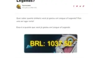 Conta de LoL