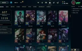 conta de lol com várias m7 e skins