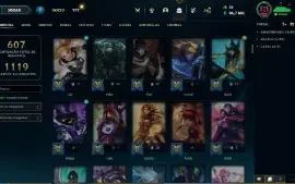 conta de lol com várias m7 e skins