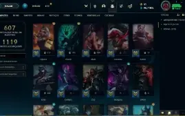 conta de lol com várias m7 e skins