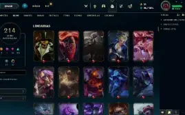 conta de lol com várias m7 e skins