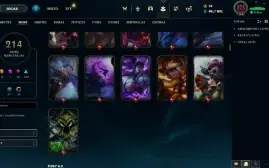 conta de lol com várias m7 e skins