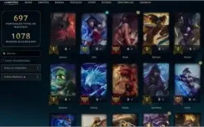 CONTA PARA COLECIONADOR LEAGUE OF LEGENDS