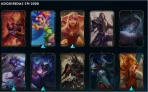 Conta lol lvl 30 Ouro 500+ skins 116kk Essêncio Azul