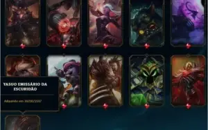 Conta lol lvl 30 Ouro 500+ skins 116kk Essêncio Azul