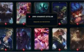 Conta lol lvl 30 Ouro 500+ skins 116kk Essêncio Azul