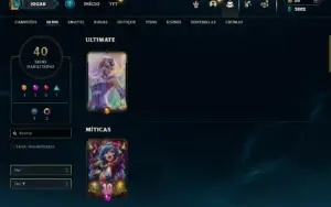 Unranked com 100 Champs e 40 Skins