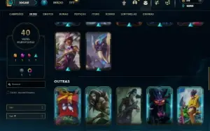 Unranked com 100 Champs e 40 Skins