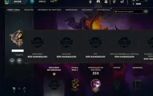 Unranked com 100 Champs e 40 Skins