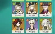 Conta genshin, navia + bis, mualani + bis, chiori + bis