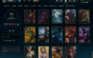 Bronze 4 com 140 Champs e 76 Skins ( JG / TOP )