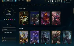 Bronze 4 com 140 Champs e 76 Skins ( JG / TOP )