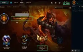 Conta de LoL - Gold V / Skins raras / Espólio